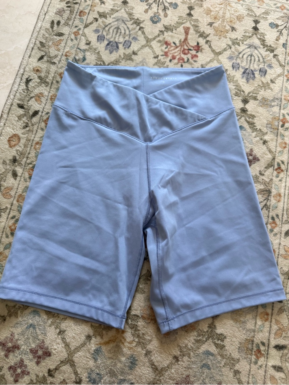 Aeropostale Light Blue High-Waist Bike Shorts